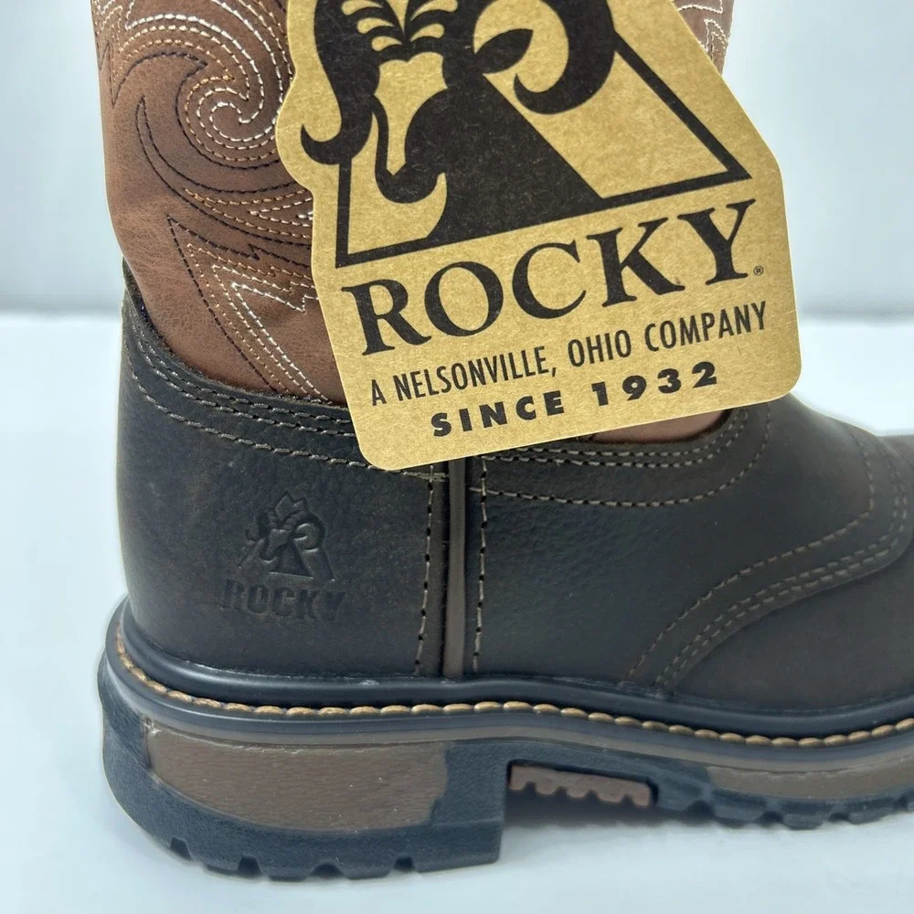 Rocky Kids' Original Ride FLX Western Cowboy Boots Unisex Size 13 RKW0257C